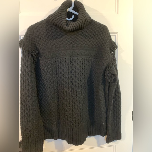 Rachel Zoe fringe turtleneck sweater - Picture 1 of 3
